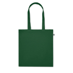 Kleurrijke tas van bio katoen met lange hengsels 220 g/m2