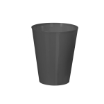 Herbruikbaar glas in diverse kleuren met transparant design 500ml kleur zwart  negende weergave