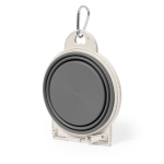 Compacte opvouwbare voerbak met dubbel compartiment kleur grijs