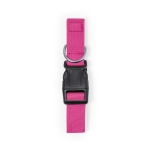 Polyester huisdierhalsband met verstelbaar lint en kliksluiting kleur fuchsia  negende weergave