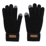 Tactiele RPET-handschoenen met logo printlabel Winter kleur zwart  negende weergave