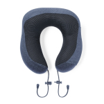 Reiskussen inclusief verstelbare RPET polyester tas met logo Confort kleur marineblauw  negende weergave