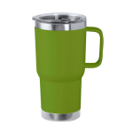 Dubbelwandige RVS beker met stevig handvat 600ml kleur lichtgroen  negende weergave