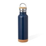 Dubbelwandige RVS fles met draaggreep 650ml kleur marineblauw  negende weergave