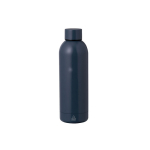 Gerecyclede roestvrijstalen fles in metallic kleuren 500ml kleur marineblauw  negende weergave