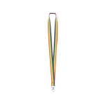 Veelkleurig polyester lanyard met metalen karabijnhaak  negende weergave