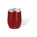 Gerecyclede dubbelwandige roestvrijstalen beker 340 ml kleur rood  negende weergave
