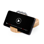 Draadloze bamboe oplader met kalender en telefoonhouder 15W