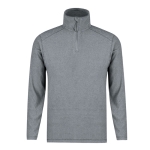 Fleece jas met bijpassende ritssluiting 160 g/m2 kleur grijs  negende weergave
