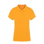 Dames polo van 100% gekamd katoen met 2 knopen Ring Spun 220 g/m2 kleur goud  negende weergave
