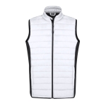 Softshell en polyester vest met zwart detail aan de zijkant kleur wit derde weergave