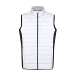 Softshell en polyester vest met zwart detail aan de zijkant kleur wit  negende weergave