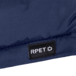 Waterdichte jas van 100% RPET met verstelbare capuchon kleur marineblauw vierde weergave