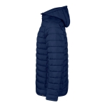 Waterdichte jas van 100% RPET met verstelbare capuchon kleur marineblauw