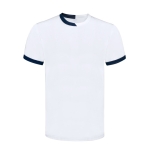Technisch ademend polyester T-shirt met tweekleurig ontwerp 135 g/m2 kleur wit  negende weergave