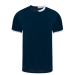 Technisch ademend polyester T-shirt met tweekleurig ontwerp 135 g/m2 kleur marineblauw  negende weergave