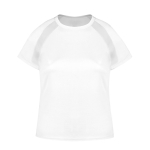 Sportshirt voor vrouwen van 100% ademend polyester 135 g/m2 kleur wit  negende weergave
