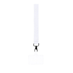 Polyester armband om tussen het hoesje en de smartphone te plaatsen kleur wit