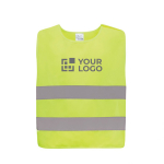 RPET reflecterend veiligheidsvest voor kinderen maat S kleur geel met afdrukgebied