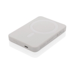 Draadloze powerbank met magneet en stroomindicator 5.000 mAh kleur wit