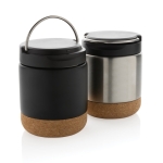 Thermos lunchbox van gerecycled roestvrijstaal met anti-lek 400 ml kleur zilver algemene weergave