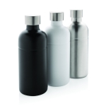 Gerecyclede roestvrijstalen fles met anti-leksysteem 800ml kleur wit met afdrukgebied