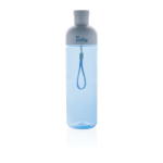 RPET-fles met afneembaar deksel en handvat 600ml kleur blauw weergave met logo