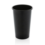 Gerecyclede aluminium beker met enkele wand voor drankjes 450ml kleur zwart
