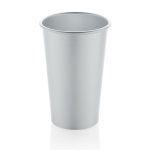 Gerecyclede aluminium beker met enkele wand voor drankjes 450ml kleur zilver