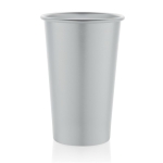 Gerecyclede aluminium beker met enkele wand voor drankjes 450ml kleur zilver tweede weergave