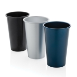 Gerecyclede aluminium beker met enkele wand voor drankjes 450ml kleur zilver algemene weergave