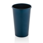 Gerecyclede aluminium beker met enkele wand voor drankjes 450ml kleur marineblauw