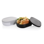 Gerecyclede plastic reislunchbox met anti-druppeldeksel 700ml kleur wit algemene weergave