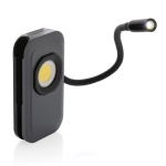 Werklamp van gerecycled plastic met uitschuifbaar LED-licht kleur grijs vierde weergave