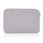 Laptophoes van gerecycled katoen met voorvakken 15,6” kleur grijs vierde weergave