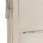 Laptophoes van RPET met stiksels en voorvak 15,6” kleur beige vijfde weergave