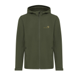 Softshell herenjas, casual fit, 300 g/m2 Iqoniq kleur khaki weergave met logo