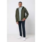 Softshell herenjas, casual fit, 300 g/m2 Iqoniq kleur khaki weergave met model