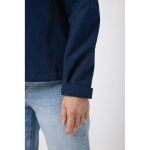 Softshell herenjas, casual fit, 300 g/m2 Iqoniq kleur marineblauw vierde weergave met model