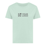 Dames T-shirt van gerecycled katoen, slim fit, 160 g/m2 Iqoniq kleur lichtgroen met afdrukgebied