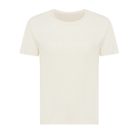 Dames T-shirt van gerecycled katoen, slim fit, 160 g/m2 Iqoniq kleur naturel