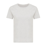 Dames T-shirt van gerecycled katoen, slim fit, 160 g/m2 Iqoniq kleur lichtgrijs gemarmerd
