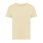 Dames T-shirt van gerecycled katoen, slim fit, 160 g/m2 Iqoniq kleur lichtgeel