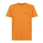 Kinder T-shirt van gerecycled katoen, 160 g/m2 Iqoniq kleur oranje weergave met logo