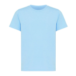 Kinder T-shirt van gerecycled katoen, 160 g/m2 Iqoniq kleur cyaan blauw