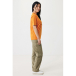 Unisex T-shirt van gerecycled katoen, slim fit, 160 g/m2 Iqoniq kleur oranje vierde weergave met model