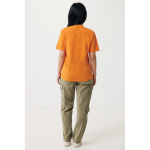 Unisex T-shirt van gerecycled katoen, slim fit, 160 g/m2 Iqoniq kleur oranje vijfde weergave met model