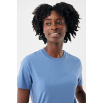 Unisex slim fit T-shirt van gerecycled katoen 160 g/m² Iqoniq kleur gewassen blauw vierde weergave met model