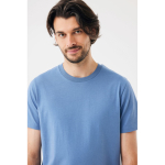 Unisex slim fit T-shirt van gerecycled katoen 160 g/m² Iqoniq kleur gewassen blauw