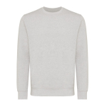 Unisex sweater van gerecycled katoen, slim fit, 280 g/m2 Iqoniq kleur lichtgrijs gemarmerd